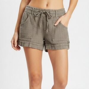 Banana Republic Linen Shorts Size 4 Brown Taupe